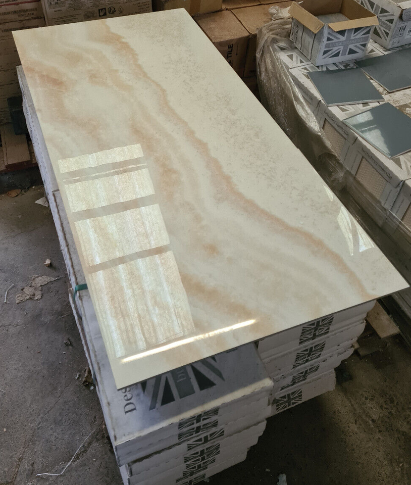 Sunspot Beige Gold Porcelain Wall + Floor Tile - 1200x600mm - Price Per Box (1.44m2)