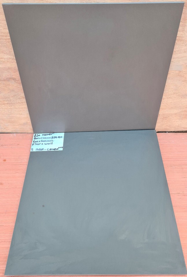 Dark Grey Bronze Porcelain Floor Tiles - 600x600mm2 - Price Per Box (1.44m2)