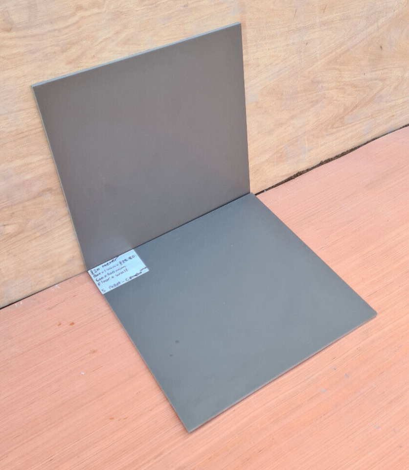 Dark Grey Bronze Porcelain Floor Tiles - 600x600mm2 - Price Per Box (1.44m2)