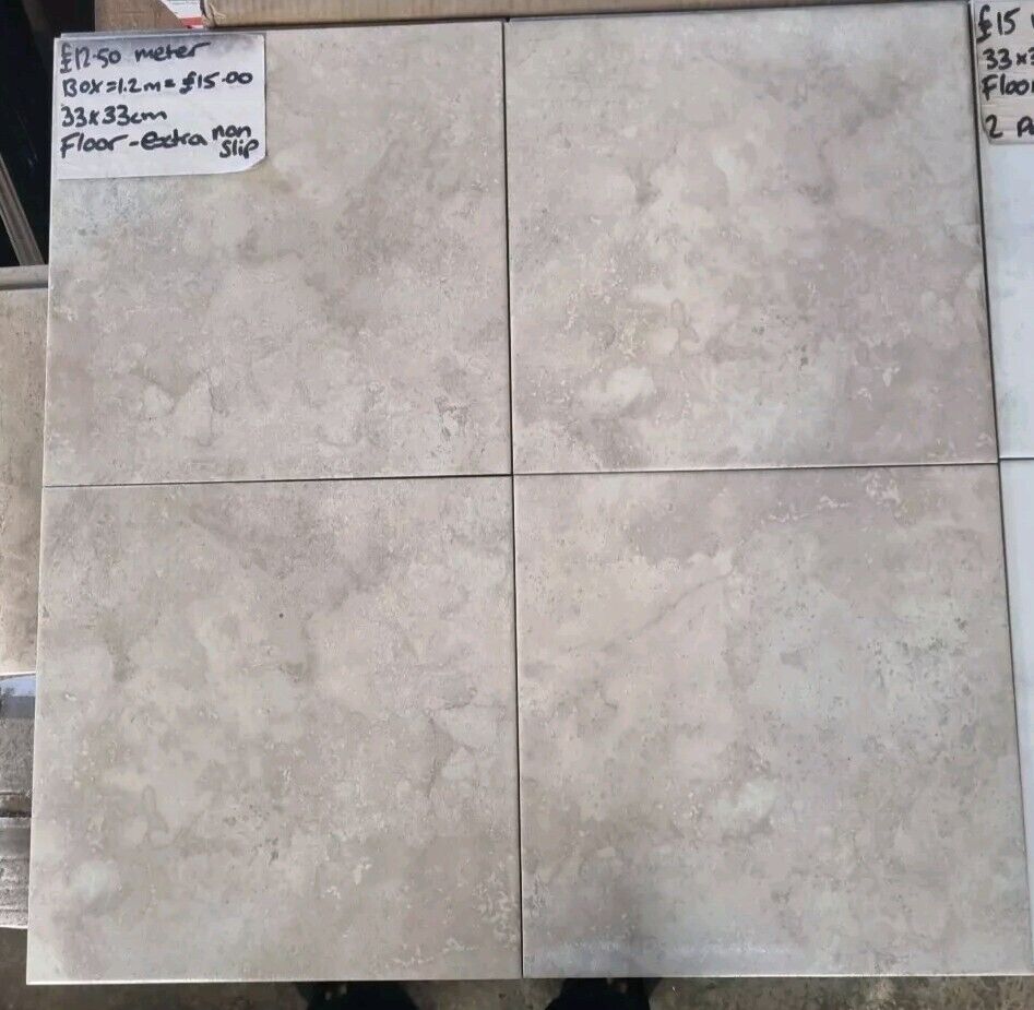 Ceramic Gold Beige Floor + Wall Tiles Anti Slip - 333x333