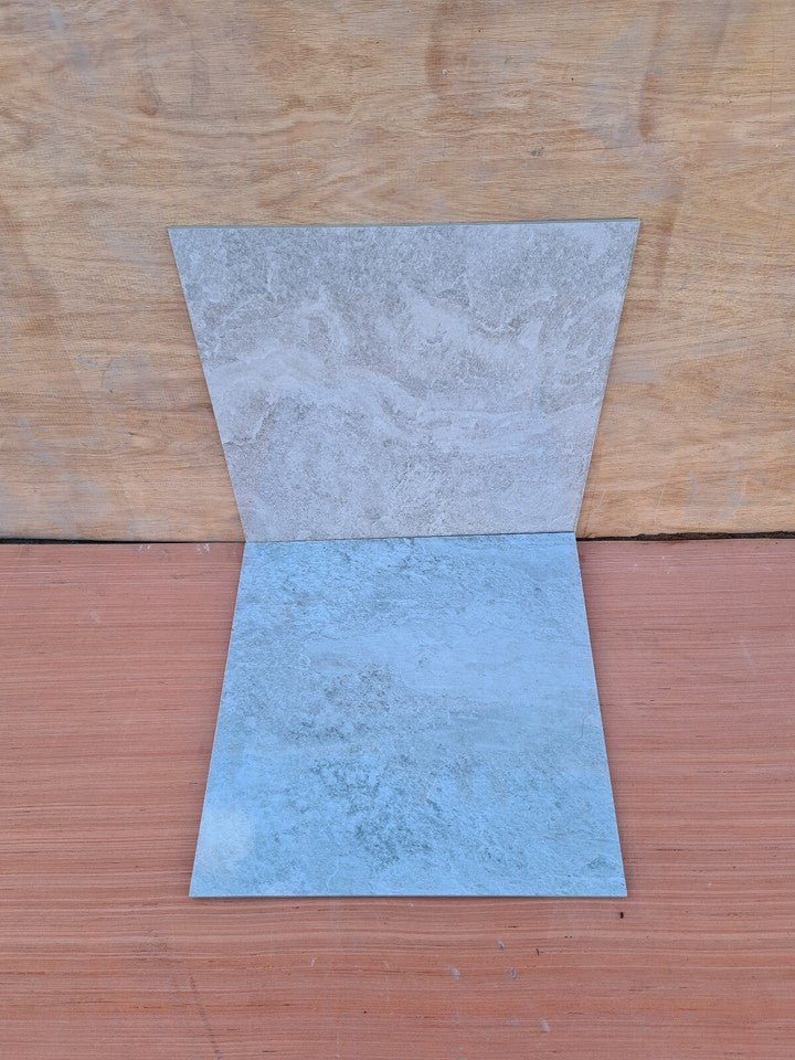 Porcelain Grey Floor + Wall Tiles - 600x600mm